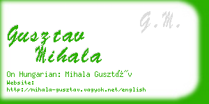 gusztav mihala business card